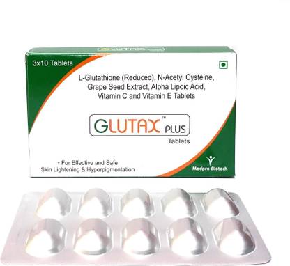 glutax plus glutathione 500mg for skin lightening hyperpigmentation melasma