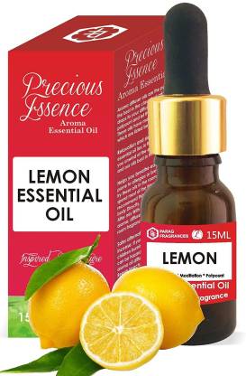 Parag Fragrances Lemon Essential Oil 15ml (Undiluted, Pure & Natural Essential Oil For Aromatherapy, Relexasion, Meditation or Hair/Skin Treatment) Best Steam Distilled Organic Essential Oil