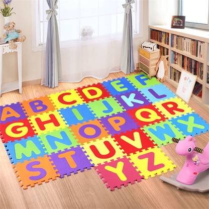Saunidh Baby Play Mat 36pcs Set Eva Baby Foam Clawling Mats Puzzle Toys For Kids Floor Mat Number 0 To 9 Letter A To Z Children Carpet 6 6 Inch Each Tile Baby Play Mat