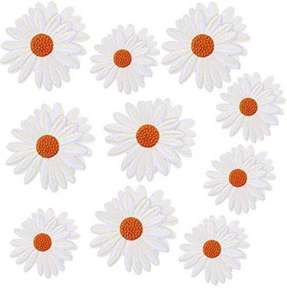 20 pieces daisy flower patch iron on