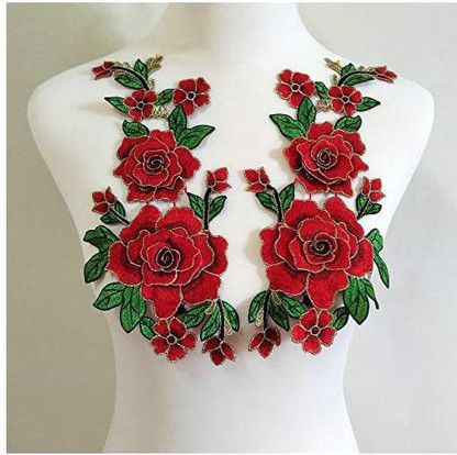 DIY Beautiful Patch Sew On/Iron On Patch Applique Clothes Dress Plant Hat Jeans Sewing Flowers Applique DIY Decor A Clothing Patch Kit 