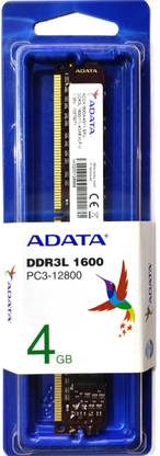 Adata Desktop Ram Ddr3 4 Gb Single Channel Pc Ddr3l 1600 Pc3 Addx1600w4g11 Spu Adata Flipkart Com