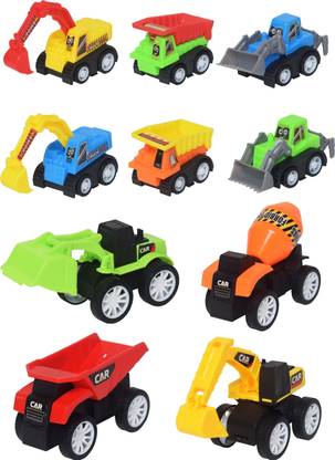 Wishkey 10 Pcs Construction Vehicles Pull Back Toy Cars Playset Truck Model Kit For Children Toddler Kids Mini Engineering Educational Toys 10 Pcs Construction Vehicles Pull Back Toy Cars Playset Truck Model Kit