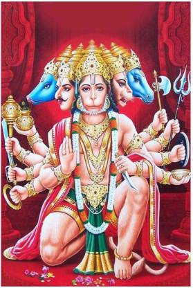Religious Poster Lord Panchmukhi Hanuman Ji Poster Interior Wall Poster Religious Poster For Temple Entrance Offices Colleges High Resolution 300 Gsm Poster Paper Print Religious Posters In India Buy Art Film Design Movie Music