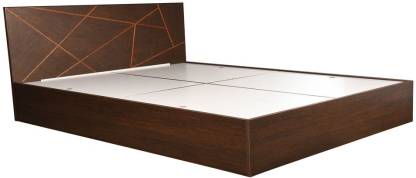 Walnut Finish Engineered Wood Queen Bed – conti