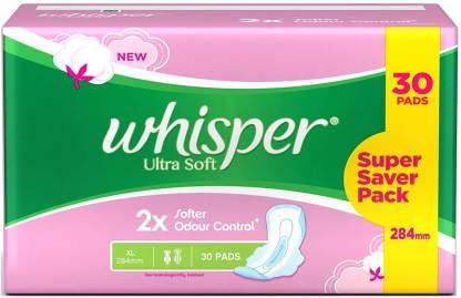 Whisper Ultra Soft Sanitary Pads XL - 30 Count Sanitary Pad
