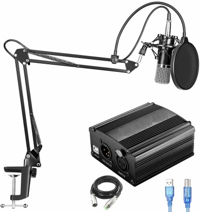 LED Indicators Portable For Studio Recording or Live Stage Performances Uses Battery or AC Adapter Knox Phantom Power Supply for Condenser Microphones 48V Power 