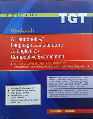 Prakash Tgt A Handbook Of Language And Literature In English For Competitive Examination Buy Prakash Tgt A Handbook Of Language And Literature In English For Competitive Examination By Sudhir K Arora At