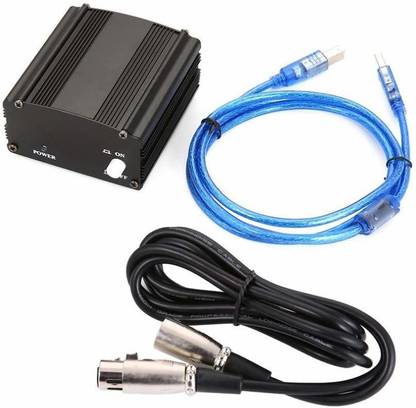 Dawnrays 48v Phantom Power Supply With Adapter Bonus Xlr 3 Pin Microphone Cable For Bm Dawnrays 48v Phantom Power Supply With Adapter Bonus Xlr 3 Pin Microphone Cable For Bm