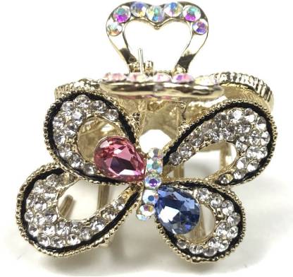 SriShopify Wedding Collection Hair Clutcher Stylish Rhinestone stone hair  clips set, metal hair clips Hair Claw Clip for Girls & Women Hair Clip  Butterfly Multicolor Small Hair Claw Price in India -