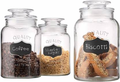 SHS Sales Air Tight Cookie Jar with black label - 880 ml ...