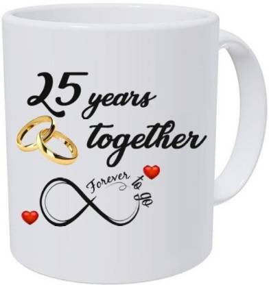 JAIPURART Twenty Fifth Wedding Anniversary Gift For Him And Her" "25th Year  Relationship mug" "25 Years