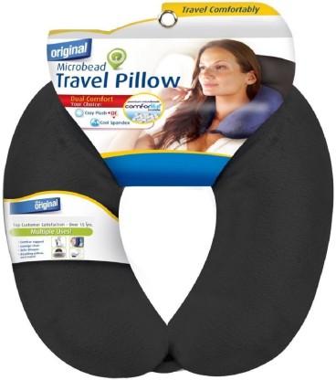 Assorted Colours Neck Cushion Support with Microbeads- Neck Pillow for Flights U Shaped Neck Pillow Trains and Journeys to Provide Smooth Comfort Gone Travelling Luxury Travel Pillow 