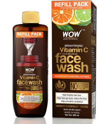 wow vitamin c foaming face wash