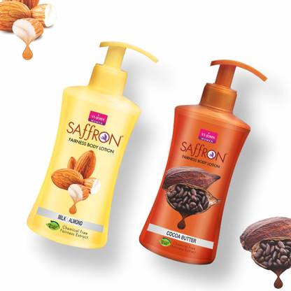 VI-JOHN Body Lotion Combo of 2 | 250 ml Each | For Men and Women | All Skin  Types | Cocoa Butter | Milk & Almond