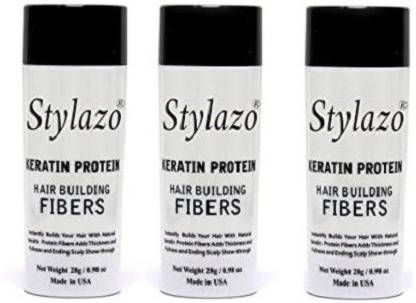 Stylazo Hair Building Hair Fiber - Best Keratin Hair Fibers Natural Black  Color (84g- Pack of 3) - Price in India, Buy Stylazo Hair Building Hair  Fiber - Best Keratin Hair Fibers