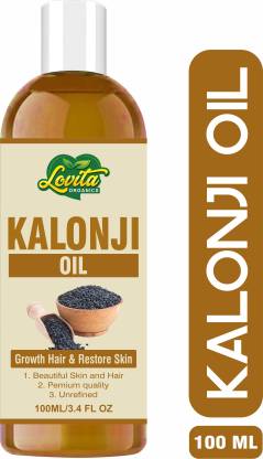 Lovita Organics Cold Pressed Kalonji Oil (Black Seed Oil) for Hair Growth,  Anti Dandruff and Hair Fall Control Hair Oil - Price in India, Buy Lovita  Organics Cold Pressed Kalonji Oil (Black