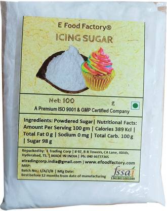 E Food Factory Icing Sugar 100 G In Pouch Icing Sugar Powder Price In India Buy E Food Factory Icing Sugar 100 G In Pouch Icing Sugar Powder Online At Flipkart Com