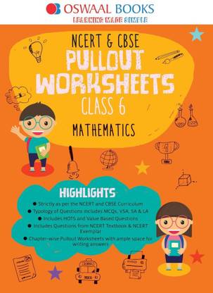 Oswaal Ncert & Cbse Pullout Worksheets Class 6 Maths: Buy ...
