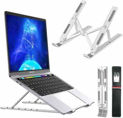 W-12 Adjustable Aluminum Laptop Computer Stand Tablet Stand,Ergonomic Foldable Portable Desktop Holder 