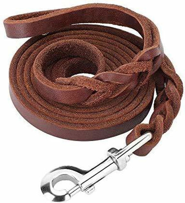 soft leather leash