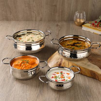 Jindal ARC Home Chef HANDI SET OF 4 Handi 1 L  (Stainless Steel, Induction Bottom)