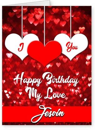 Midas Craft Happy Bithday Jesvin 08 Romantic Birthday Quote Greeting Card Price In India Buy Midas Craft Happy Bithday Jesvin 08 Romantic Birthday Quote Greeting Card Online At Flipkart Com