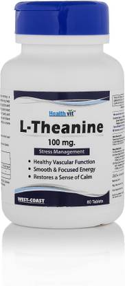 healthvit l theanine 100 mg 60 tablets stress management