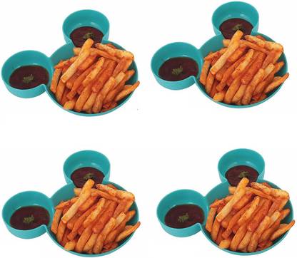 Velofeil VLF29 Plastic Mickey Mouse Cartoon Shape Kids Food Snack Serving  Bowl Plate (Pack of 4) Chip & Dip Tray Price in India - Buy Velofeil VLF29  Plastic Mickey Mouse Cartoon Shape