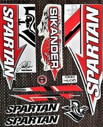 SPARTAN SIKANDER new model 3D Cricket bat stickers embossed 