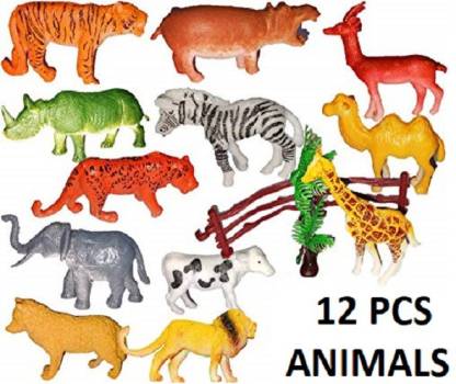 Enorme Realistic Small Size Wild Safari Zoo African Jungle Animals Vinyl  Plastic Figures Toys Play Set