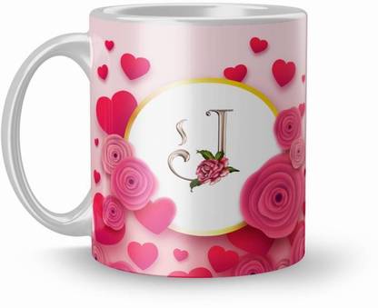 Pashupatastra Letter J Alphabet Best Gift For Friends Who S Name Start With J Special Birthday Gift For Girlfriend Boyfriend With Glossy Finish Ceramic Coffee Mug Price In India Buy Pashupatastra