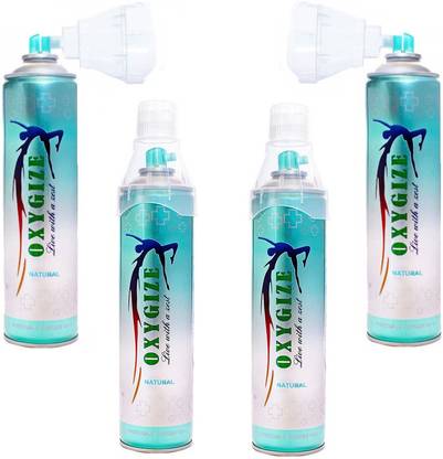 Oxygize Portable Natural Flavour Oxygen Can Cylinder Respiratory Exerciser Canister With Inbuilt Mask Protect For Air Pollution Quick Recovery Boosting Immune System Easy To Carry 150 Breaths Approx Sports Bottle Holder Price