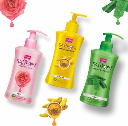 VI-JOHN Body Lotion Combo of 3 | 250 ml Each | For Men and Women | All Skin Types | Rose | Turmeric | Aloe Vera  (750 ml)