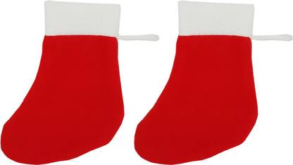 Ascension 2 Pcs Christmas Stockings Xmas Fireplace Socks Candy Gift Bag Santa Christmas Tree Hanging Decoration Classic Red White Stockings Large Hanging Ornaments Pack Of 2 Price In India Buy Ascension