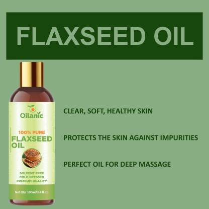 Oilanic 100% Pure & Natural Flaxseed Oil( 100 ml) Hair Oil