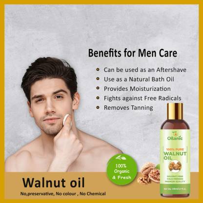 Oilanic 100% Pure & Natural Walnut Oil Combo pack of 2 bottles of 100 ml(200 ml) Hair Oil