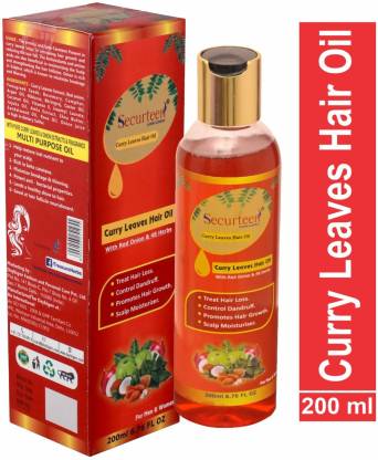 Securteen Curry Leaves Hair Oil with Red Onion & 48 Herbs Essential Oils  For Hair Regrowth and Hair Fall Control Hair Oil - Price in India, Buy  Securteen Curry Leaves Hair Oil