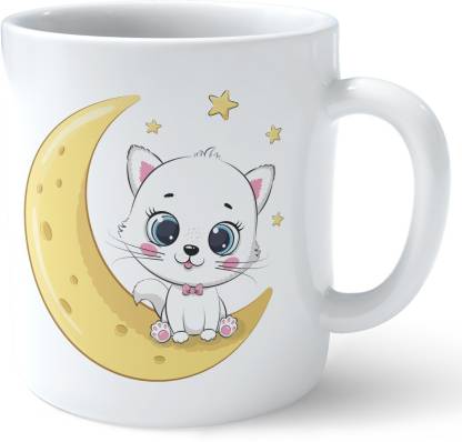 skd kanu Cute cat Cartoon Printed Coffee- Funny Milk for Kids, Girl, Sister  boy and retrun Gift Ceramic Coffee Mug Price in India - Buy skd kanu Cute cat  Cartoon Printed Coffee-