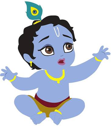 Srd Large 35 Very Cute Kanha Ji Baby Krishna Wallpaper Sticker For Walls Self Adhesive