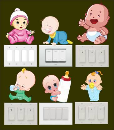 MADHUBAN DÉCOR 30 cm LITTLE BABY SWITCH WALL STICKER Self Adhesive Sticker  Price in India - Buy MADHUBAN DÉCOR 30 cm LITTLE BABY SWITCH WALL STICKER  Self Adhesive Sticker online at 