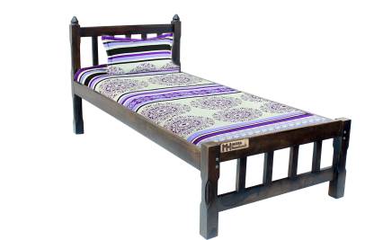 Walnut Brown Sheesham Wood Solid Wood Single Bed – Meera Handicraft