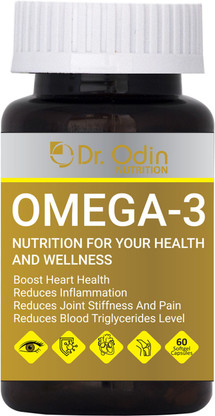 Dr. Odin Fish Oil Capsules Max Strength 1000 mg Omega 3, 180 mg EPA and 120  mg DHA Price in India - Buy Dr. Odin Fish Oil Capsules Max Strength 1000 mg