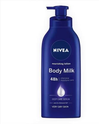 NIVEA Body Lotion for Very Dry Skin, Nourishing Body Milk with 2x Almond Oil, For Men & Women