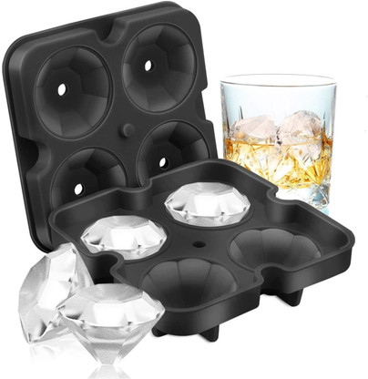 Ice Cube Tray Silicone,Sphere Ice Ball Maker with Lid for Whiskey and Cocktails & Bourbon,Reusable and BPA Free With Funnel 1 Pack 