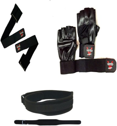 gym gloves and belt