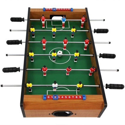 Portable Mini Table Football/Soccer Game Set with Two Balls and Score Keeper for Adults and Kids Tabletop Foosball Table 