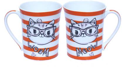 Kva Meow Milk Big Size Cup For Friends 300 Ml Capacity Translucent Tableware Kitchenware Home Ware Bone China Coffee Bone China Coffee Mug Price In India Buy Kva Meow Milk Big