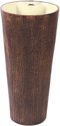 Bm Belmonte Jeker 04 Ceramic Designer One Piece Pedestal Wash Basin Free Standing Wooden Color Size 41cm X 41cm X 85cm Jeker 04 Pedestal Basin Price In India Buy Bm Belmonte Jeker 04 Ceramic