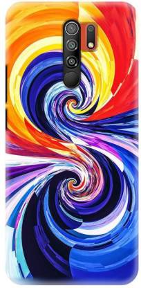 NDCOM Back Cover for Redmi 9 Prime Colourful Abstract Art Printed